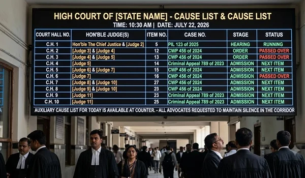 High Court Display Board